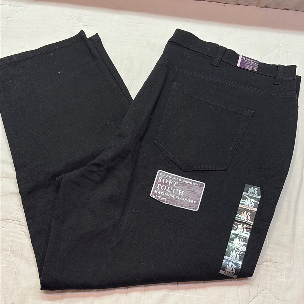 Gloria Vanderbilt Amanda‎ Plus 24W Average Classic High Rise Black Jeans NWT